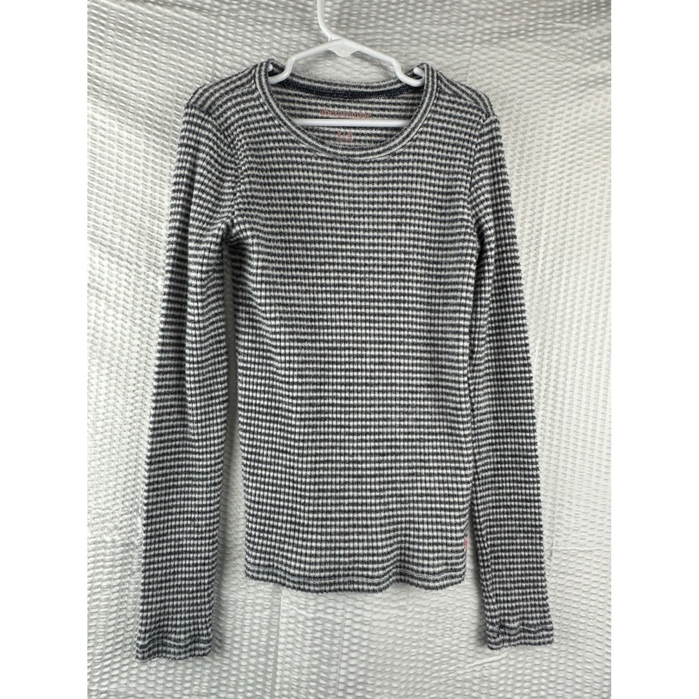 ABERCROMBIE KIDS Gray Striped Long Sleeve Shirt size 9/10